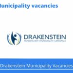x1 Openings of Drakenstein Municipality Vacancies 2024, Get for Government Jobs with Grade 12 (NQF level 4)