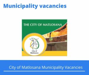 x1 Openings of City of Matlosana Municipality Vacancies 2024, Get for Government Jobs with Graduate Degree in Building Science