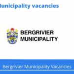 x1 Openings of Bergrivier Municipality Vacancies 2024, Get for Government Jobs with One (1) years’ experience