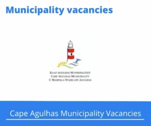 x1 Openings of Cape Agulhas Municipality Vacancies 2024, Get for Government Jobs with Chipper operating skills