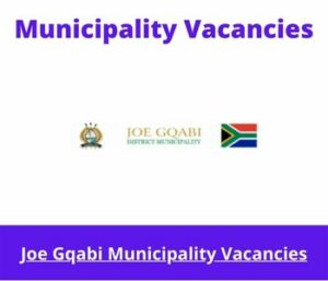 x1 Openings of Joe Gqabi Municipality Vacancies 2024, Get for Government Jobs with Computer literacy in MS Word