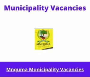 1x Mnquma Municipality Vacancies 2024 @www.mnquma.gov.za Jobs Portal