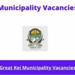 x1 Openings of Great Kei Municipality Vacancies 2024, Get for Government Jobs with Diploma in Public Administration