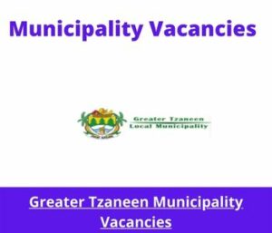 May x1 openings in Greater Tzaneen Municipality Vacancies 2024, Get Government Jobs with Postgraduate degree